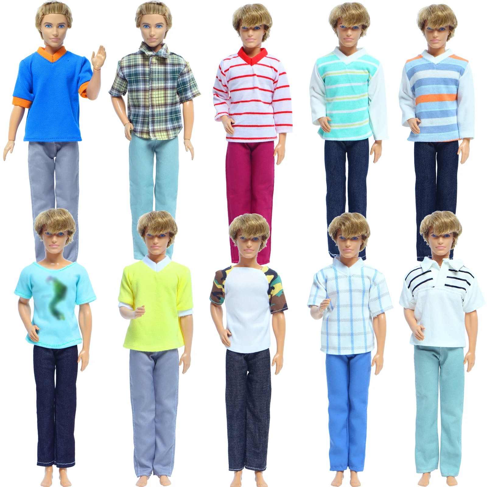 Groothandel 10 Set Mannen Casual Outfits Lange Korte Kostuum Kleding Voor Barbie Ken Pop 1:6 Dollhouse Figuur Accessoires - AliExpress Speelgoed & Hobbies