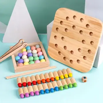 

Children's Memory Chess Game Toy Color Cognitive Clip Beads Montessori Early Education Intelligence Toys