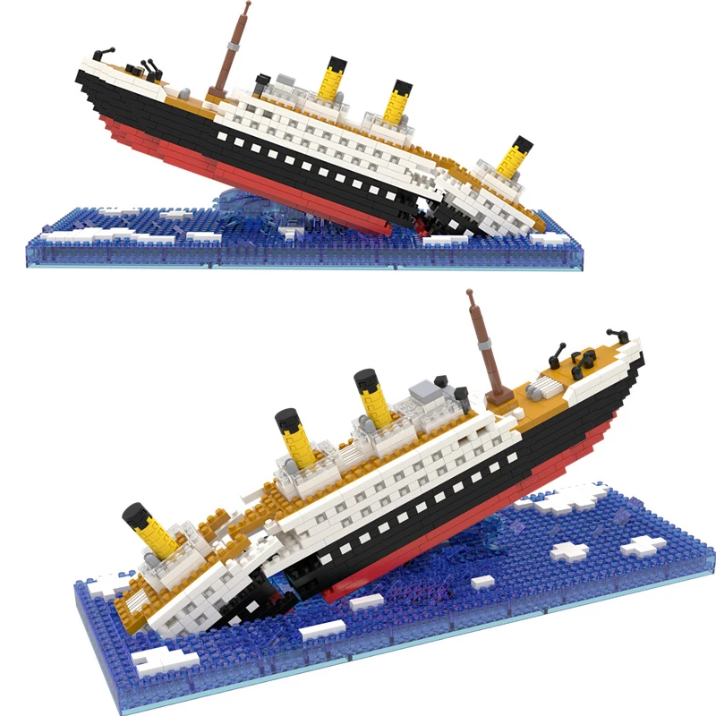 Titanic Micro Gebouwen Blokken Cruiseschip Sinking Schipbreuk Creative Diamond Bouw Expert Speelgoed Volwassenen Geschenken|Blokken| - AliExpress