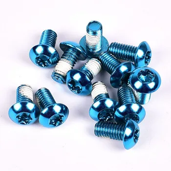 

12pcs Steel Alloy M5x10mm Screws Torx T25 Head Titanium Disc Brake Rotor Bolts