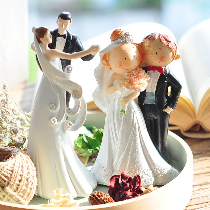 Танцующая птица и жених торт Топпер фигурки Милая Толстая пара свадебный подарки