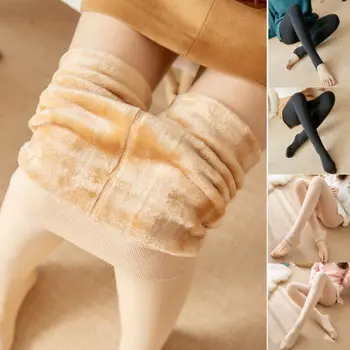 

Winter Plus Cashmere Pantyhose Woman Casual Warm Big Size Faux Velvet Knitted Thick Slim Super Elastic Sexy Tights