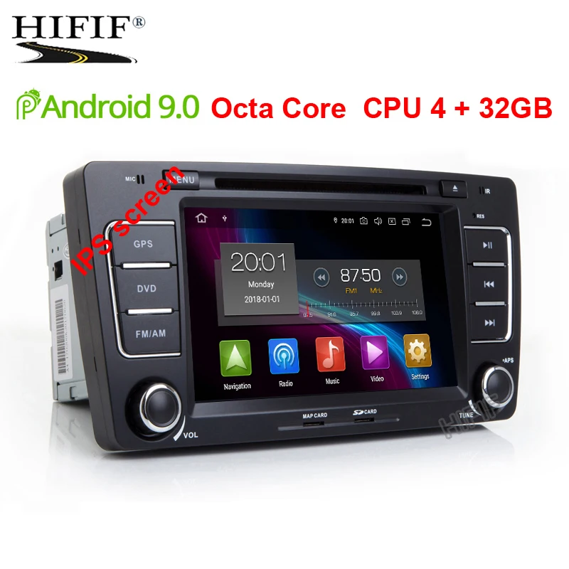 Discount DSP 2 DIN Android 9.0 IPS 4G CAR GPS For SKODA Octavia 2009 2010 2011 2012 2013 DVD PLAYER radio navigation tape recorder PC 0