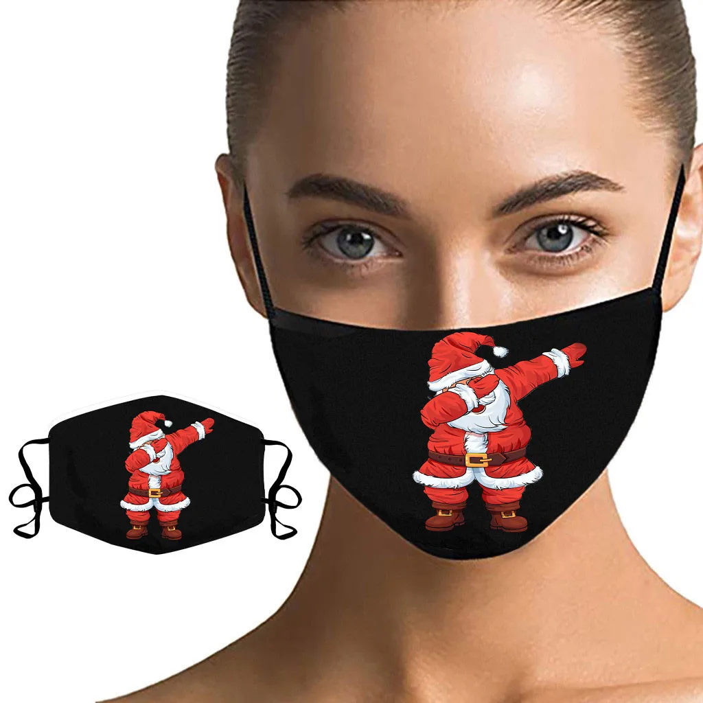 Маска для лица Рождественская мода моющаяся Женская нейтральная многоразовая