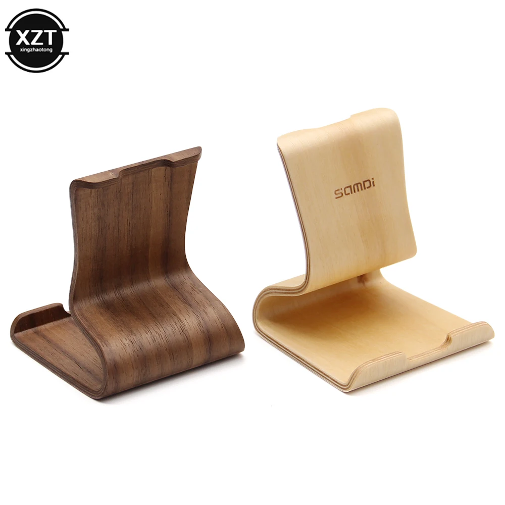 mobile stand for table Desktop Tablet Holder Table Cell Support Desk Universal Mobile Phone Holder Wooden Walnut Birch Stand for iPhone 11 iPad smartphone stand