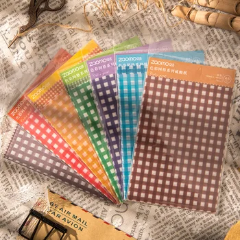 

8 pcs/lot Cute Colorful Grid Decorative Scrapbooking Stickers Paper Kawaii Diary Journal Sticker Korean Stationery Supplies