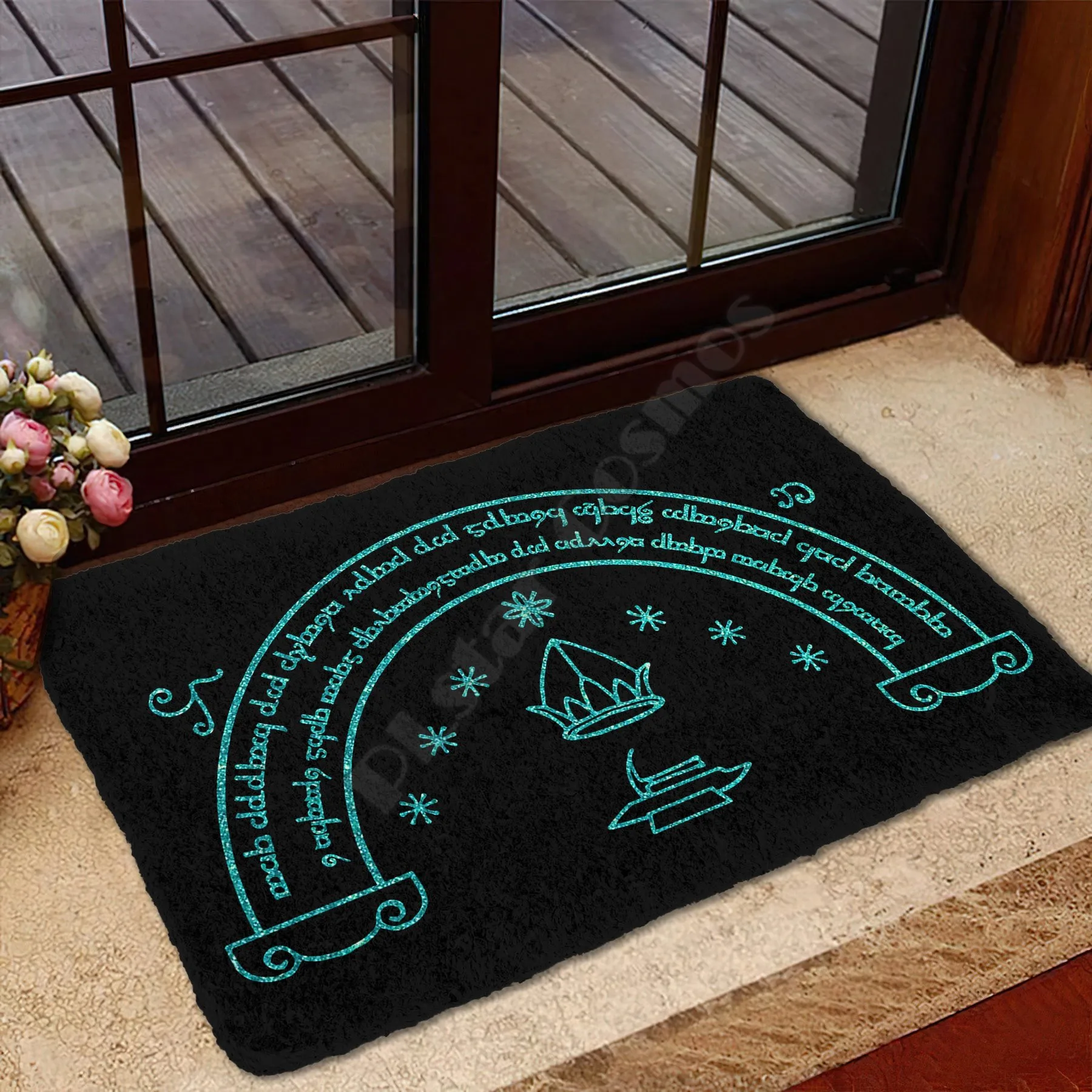 3D LOTR Doors Of Durin Custom Doormat Non Slip Door Floor Mats Decor Porch Doormat 2