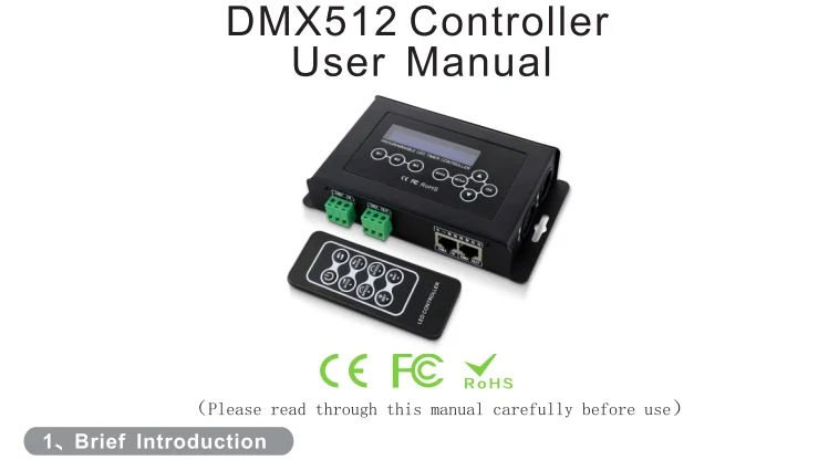 DC9V RGB контроллер DMX512 Контроллер сигнала ЖК-дисплей+ RF беспроводной пульт дистанционного DMX-DIY контроллер
