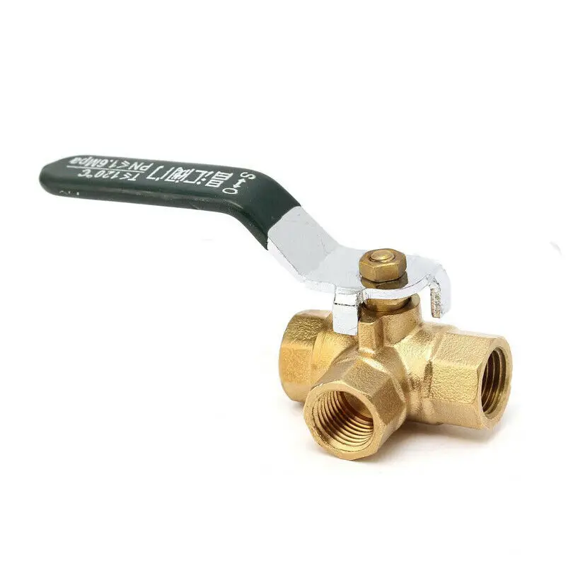Новый 1/4 'Ɖ/8'' 1/2 'Ɖ/4 ''Brass шаровой клапан с фиксированным 3 Way полный L/T