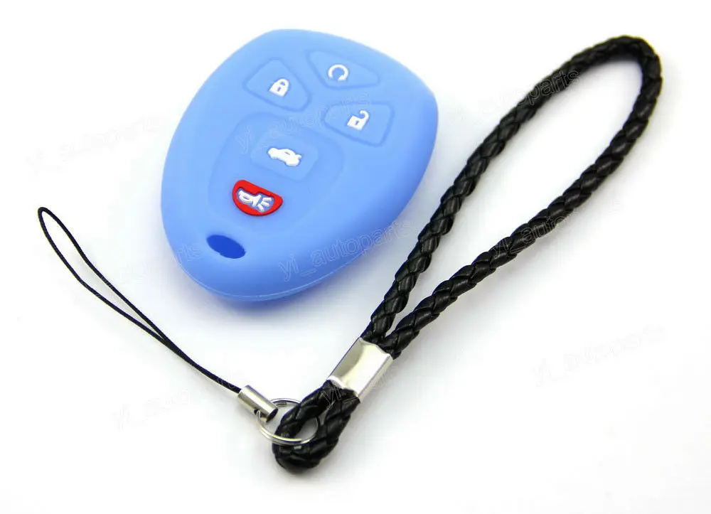 Синий силиконовый чехол для Chevy Buick Pontiac Remote Smart Key 5 кнопок G5BU | Автомобили и