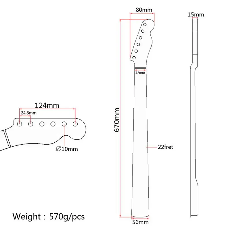 22 Замена клена шеи Лады Гриф для фендера теле Замена гитары аксессуары