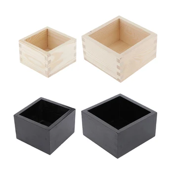 

Wooden Square Storage Box Case for Jewelry Flower Craft Gift