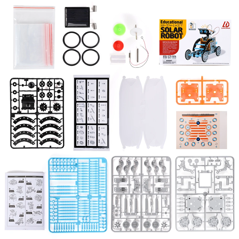 Science Kits Toys Solar Technology Robot Educational Learning Scientific Toy for Children Suit for 6-12 Years Old