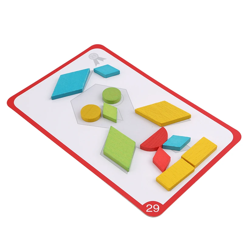 Tangram, деревянные игрушки для детей, строительные блоки, игра, головоломка, игрушка, интеллект, образование, spelgoed Juegos Educativos