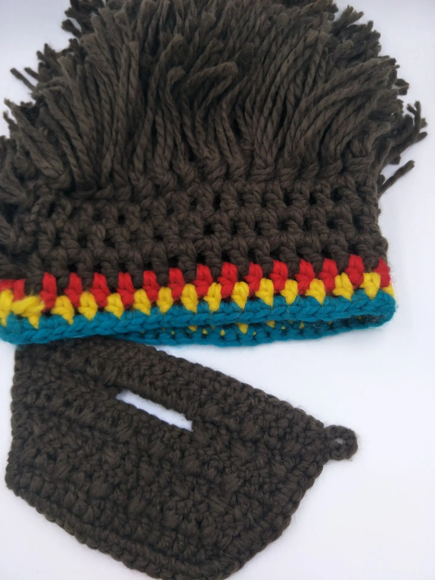 Halloween Party Evil Funny Knitting Wool Hat Manual Mustache Men And Women Wig Hats