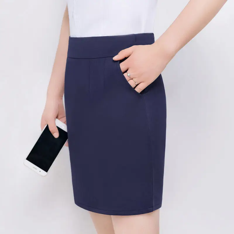 navy blue bodycon skirt