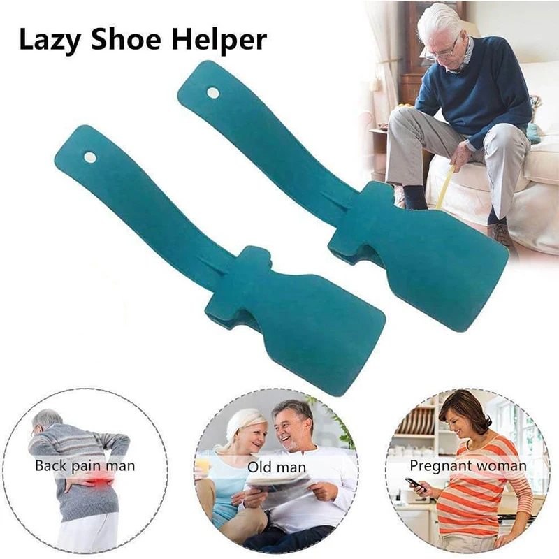 Junejour 1/2PCS Lazy Unisex Wear Shoe Horn Helper Shoehorn Shoe Easy on and off Shoe Sturdy Slip Aid New