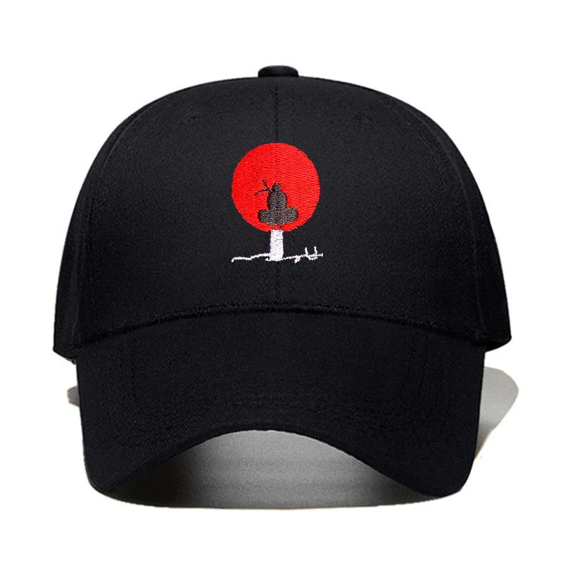 

Uchiha Itachi Dad Hat 100% Cotton Akatsuki Anime Naruto Japanese Uchiha Sasuke Logo Embroidery Baseball Caps Snapback Hat