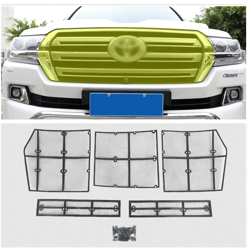 

Stainless Car Insect Screening Mesh Front Grille Net For Toyota Land Cruiser 200 LC200 FJ200 2008-2018 2019 2020 Accessories