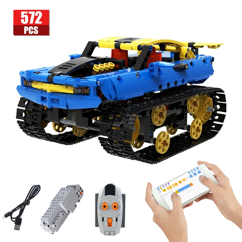 APP Remote Control Tank Military MOC City Off-road RC Racing Car Electric Building Blocks Bricks Toys For Children New Year Gift | Игрушки и