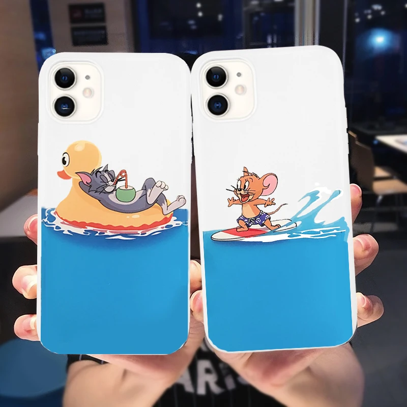 Забавный мультяшный чехол для телефона iPhone12 XS Max XR 11Pro MAX 11 милый с кошкой Томом