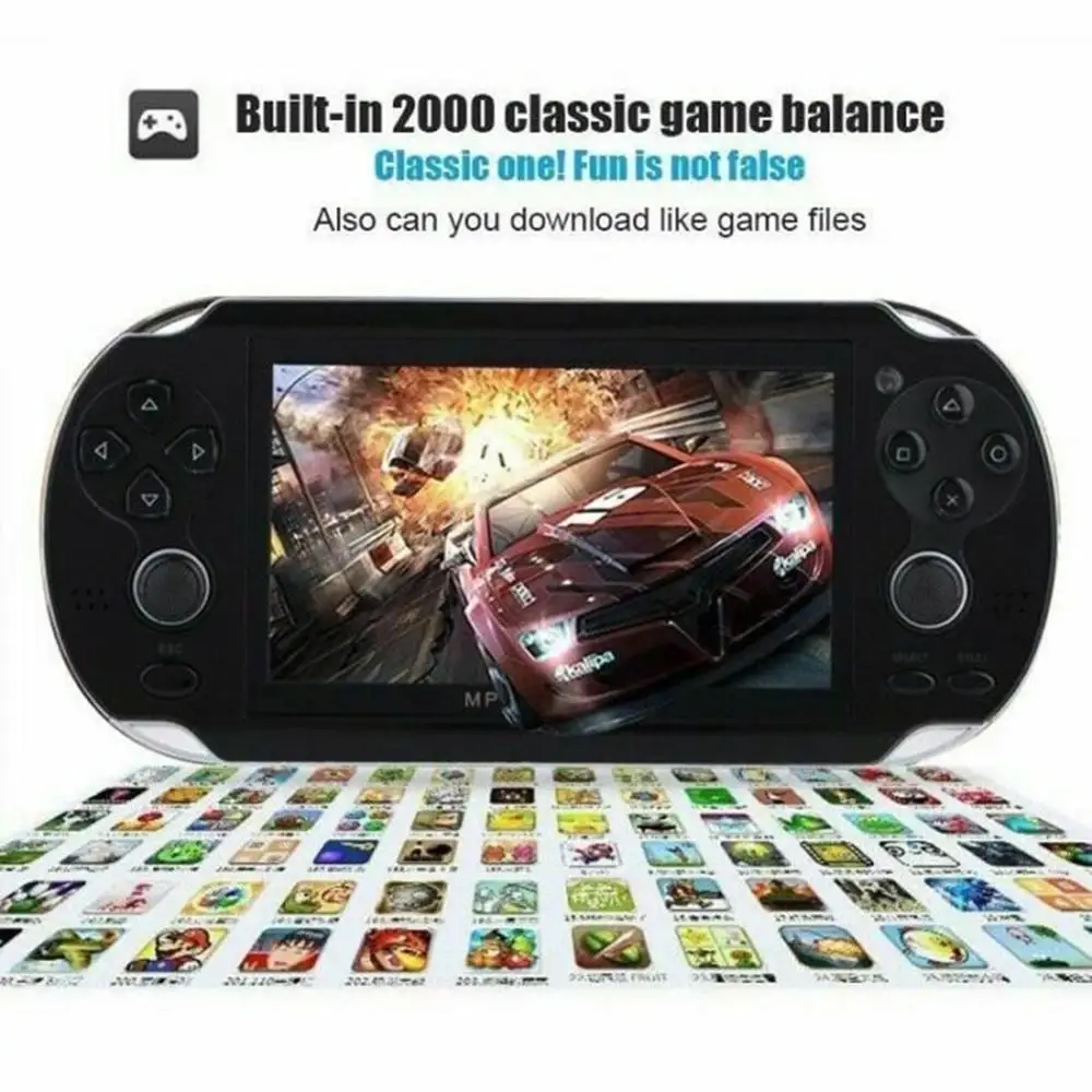

Portable Handheld Game Console 4.3" Large Screen 2000 Classical Games HD Camera Multi-Functional Game Console for Kids Adults
