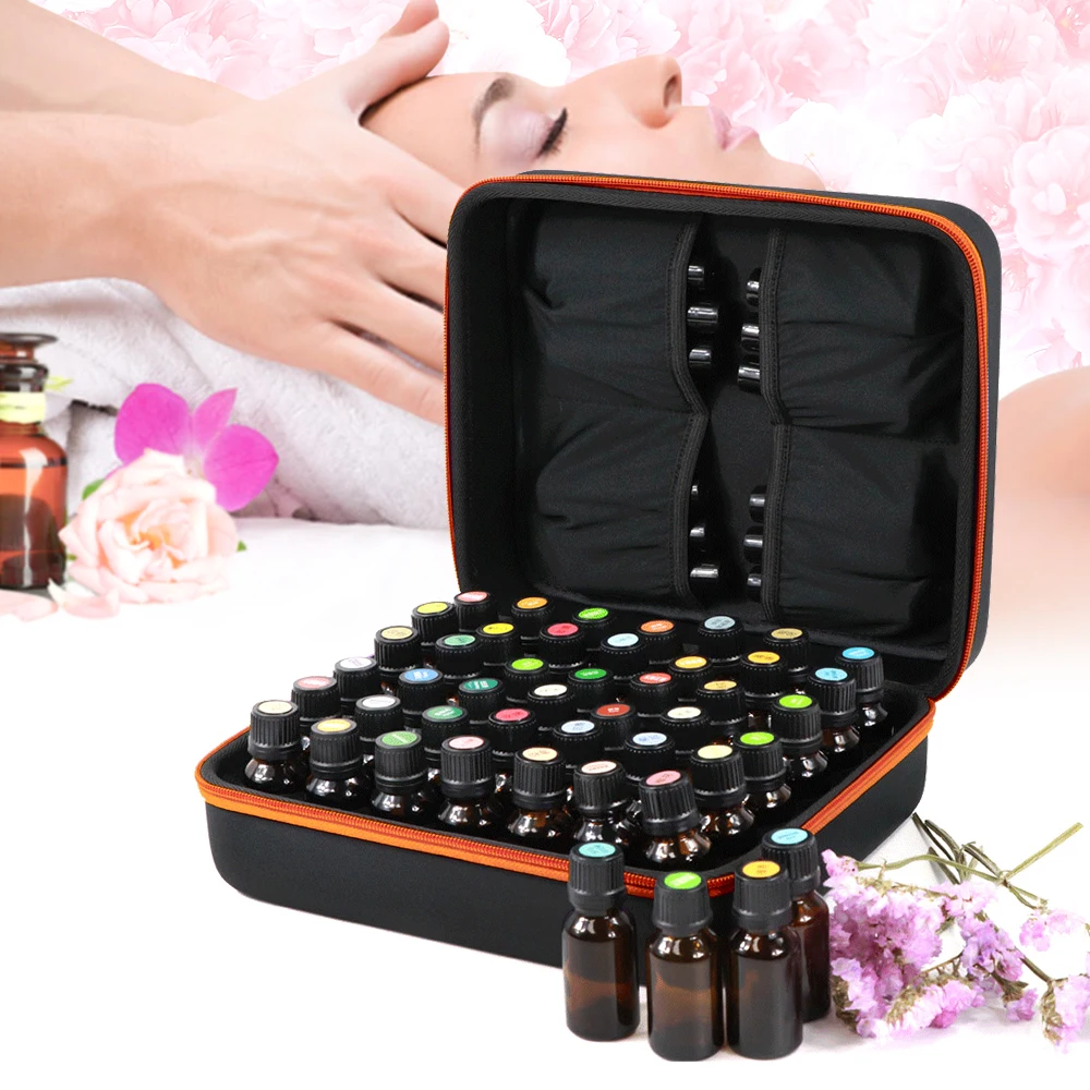 42/70 Bottles Essential Oil Case 10/15 ML Perfume Oil Essential Oil Box Travel Portable Carrying Holder Nail Polish Storage Bag