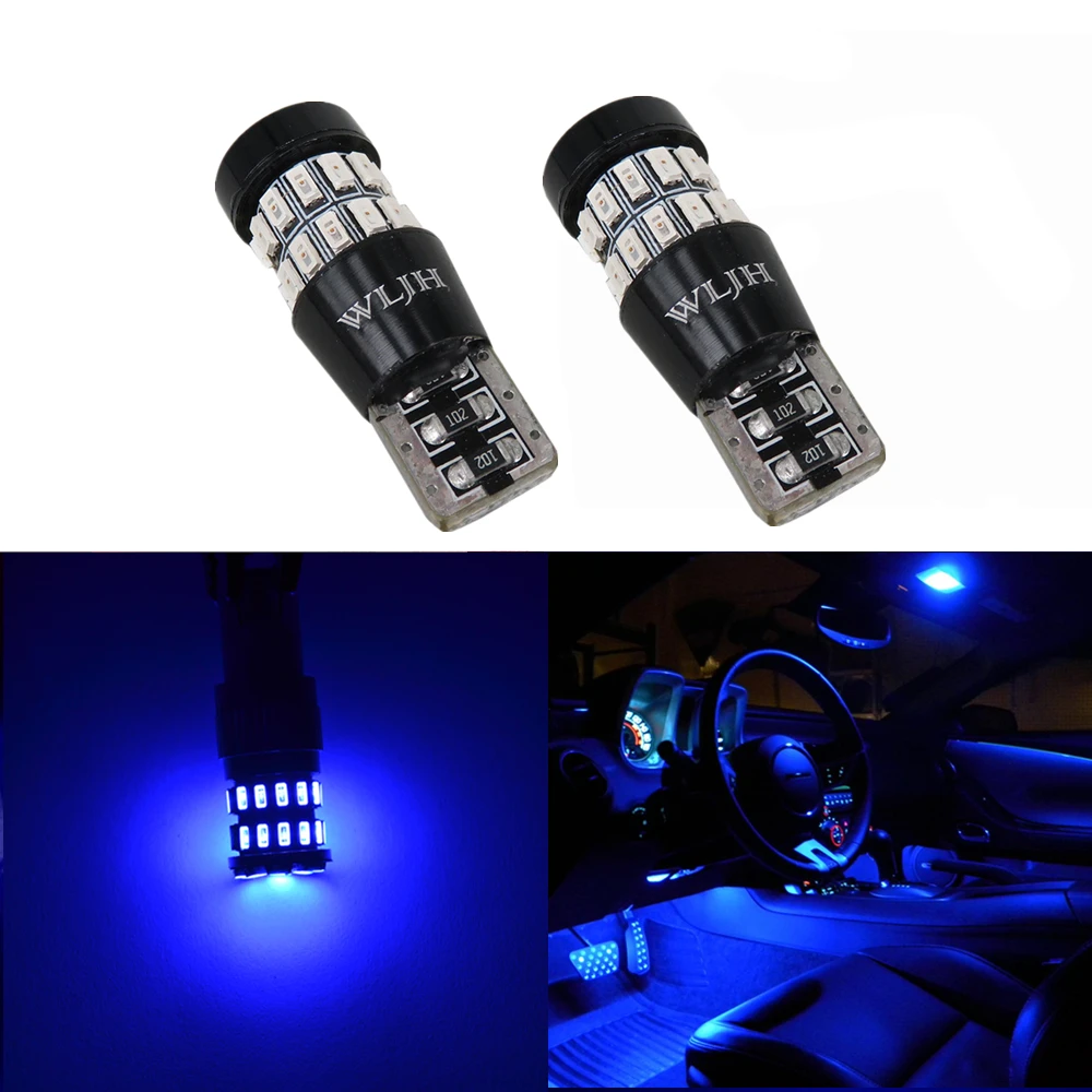 WLJH 2x автомобиль T10 светодиодный светильник W5W SMD светодиодные лампы сторона