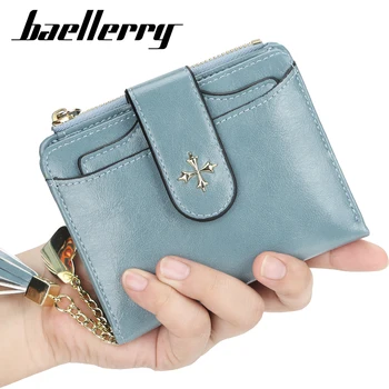 

Baellerry 2020 Newest Fahion Women Wallet Housekeeper Leather Card Holder Women's Wallets and Purses Small Short Purse Female