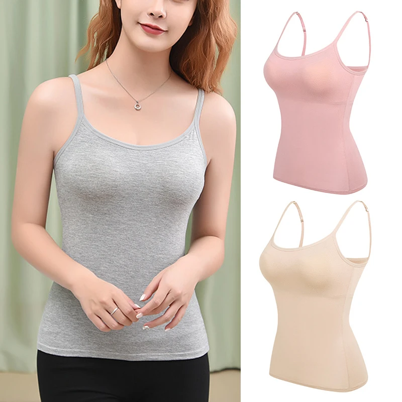 padded camisoles with built in bra