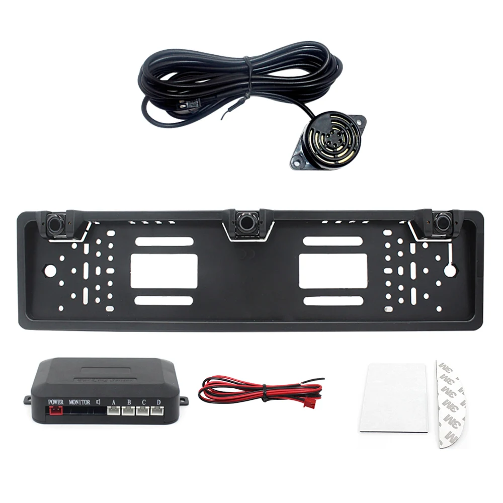 

Universal Car Parking Sensor Kit Euro Auto Plate Frame Car Parking Sensor Kit Parktronics EU European License Frame