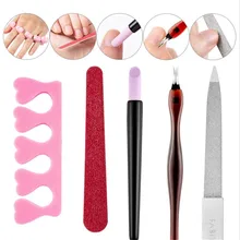 5 ピース/セットプロのクリーニング爪バッファ砂スポンジ爪やすりマニキュア Uv ジェルネイルポリッシャーセットブラシアクリルキットサロン(China)