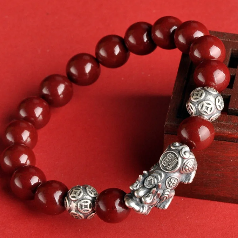 S999 Retro Pixiu Feng Shui Gift High content purple gold sand  Bracelet for man and women Handmade good Lucky Amulet Jewellery