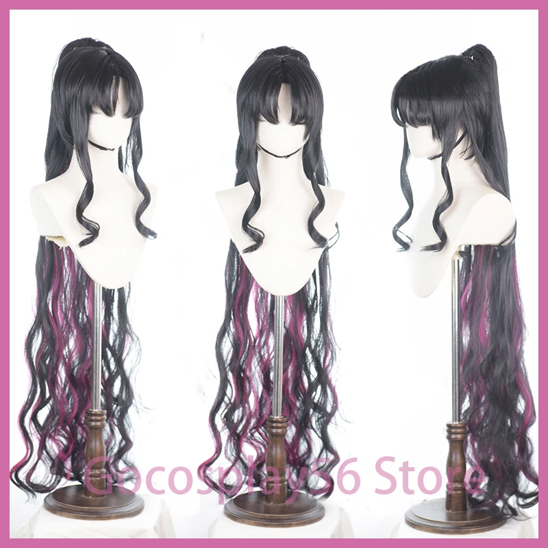 Fgo Sesshouin Kiara Wig Fate Extra Ccc Cosplay Mixed Black Pink 1cm Long Curly Synthetic Hair Fgo Cosplay Aliexpress