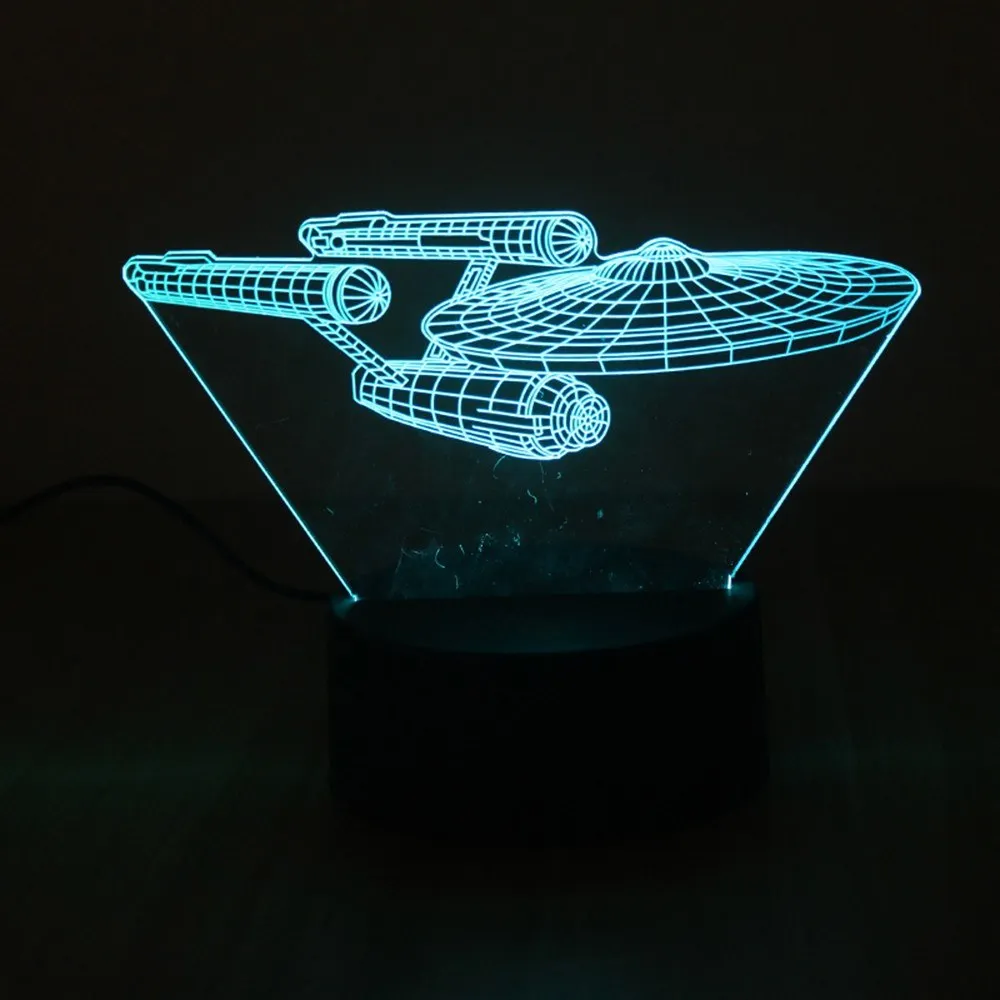 NEWKBO DC4.5V 5 Вт 3D декоративный Ночной светильник 10 светодиодов RGB Ночной светильник с пультом дистанционного управления для дома вечерние с 3D эффектом