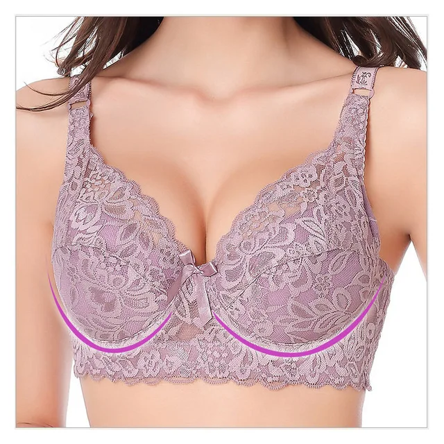 100D 95D 95C 90D 90C 85D 85C sexy big size bra push up side gather together  bh bra women plus size cup lace female lingerie B8-6 - Price history &  Review