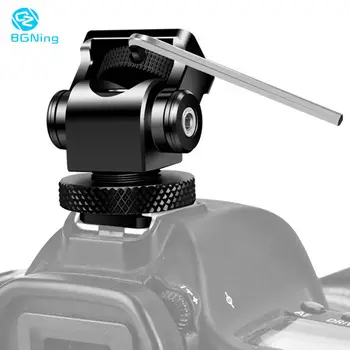 

BGNing 180 360 Degree Rotated Monitor Mount Bracket Holder with Hot Shoe Mount 1/4 Screw for DSLR Cameras Gimbal Accessories
