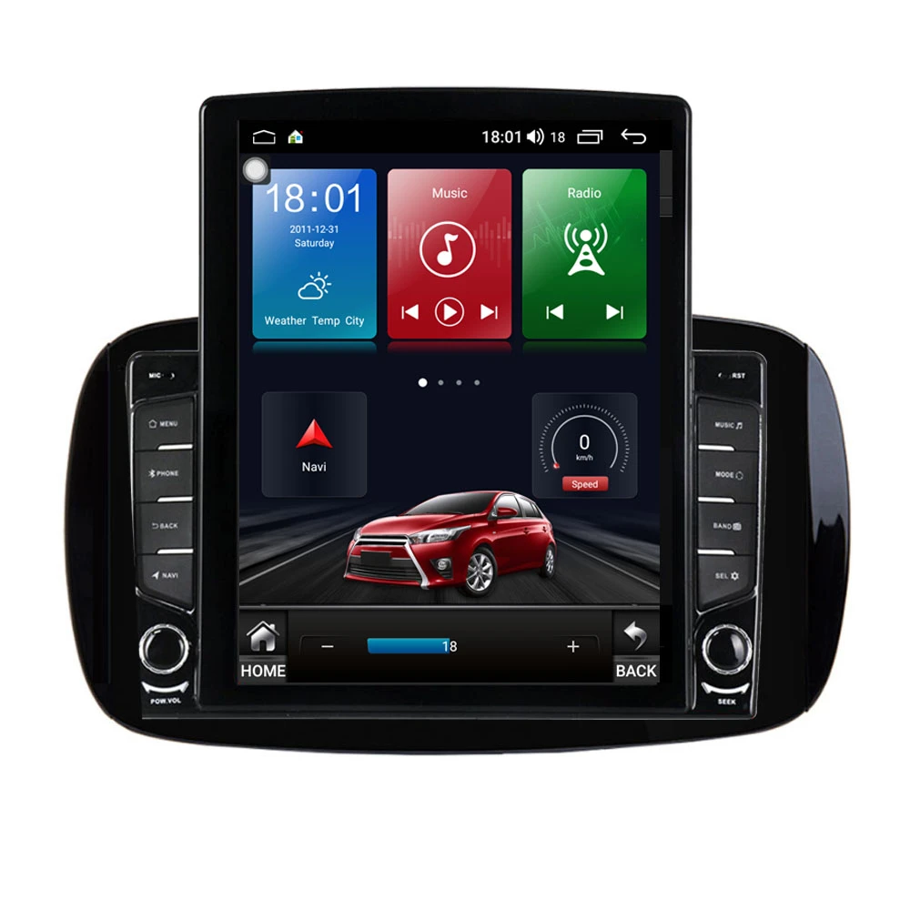 9/" 2+32GB Android 10.1 Car Radio DSP Carplay Fit For Mercedes Benz Smart Fortwo