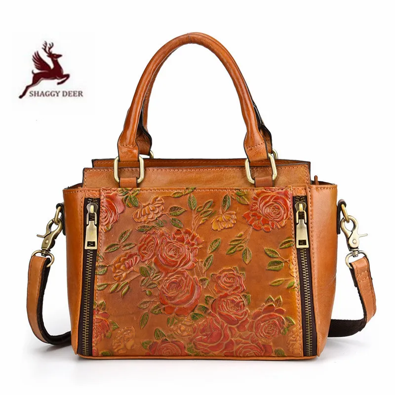 

2019 Trend Designer Vintage zippers Women Totes Nice Flower Embossing Elegant doctor Handbags