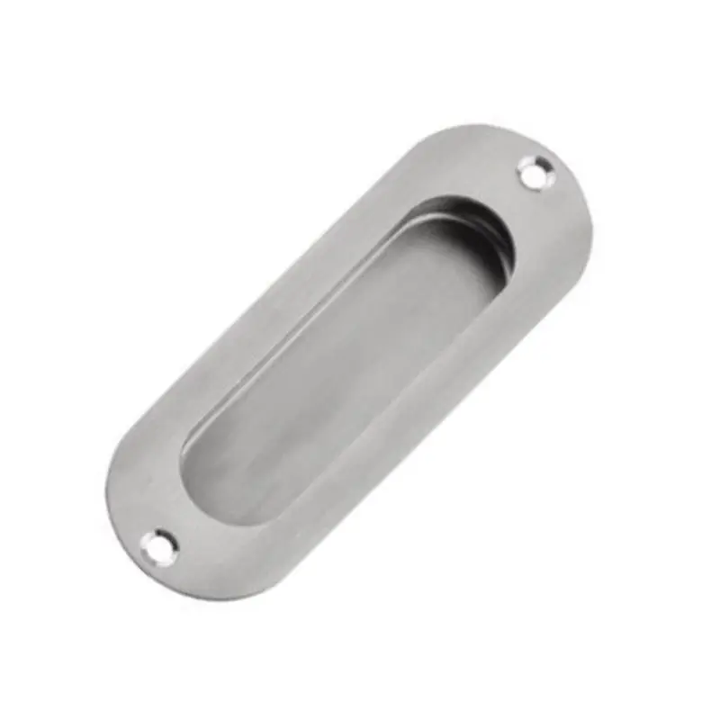 1pcs Rectangular Face Fix Flush Recessed Sliding Door Pull Handle Stainless Steel