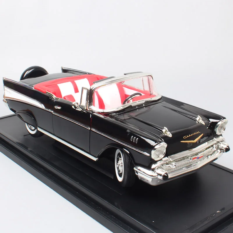 Детские 1:18 Большие весы винтажные CHEVROLET BEL AIR 1957 chevy BELAIR Diecasts& игрушечные транспортные средства Металлический Игрушечный Автомобиль Авто Модели сувенир