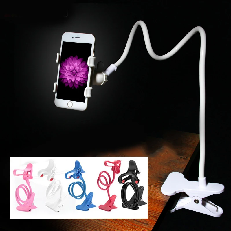 Phone Stand Clip Holder Premium Quality Phone Holder Desktop Automobile with Long Arm ABS Flexible Bracket
