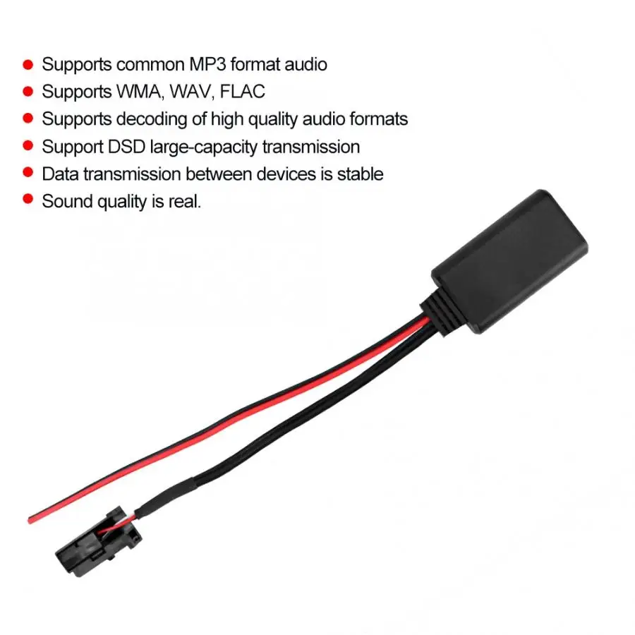 Car Bluetooth Wireless Line Receiving Audio Radio Wire Cable Adapter Fit for Ford Fiesta Mondeo MK3 Focus Mk2 Transit Fusion