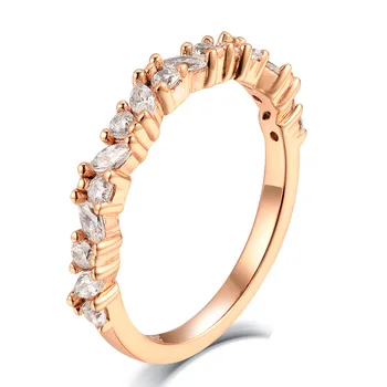 

TL-364 Genuine S925 Sterling Silver Wedding Band Ring for Female Engagement Finger Jewelry White Gold Rose Gold Jewelry