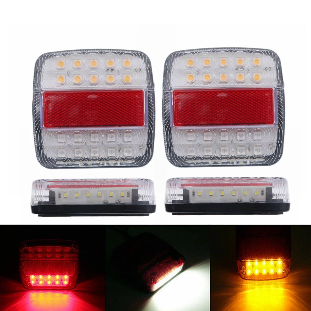 2Pcs 12V 26Led Car Rear Daf Camion Rimorchio Fanale Posteriore Di Stop Del Freno Di Segnale Di Girata Luci Camiones Luces Remolque Aanhanger Vrachtwag
