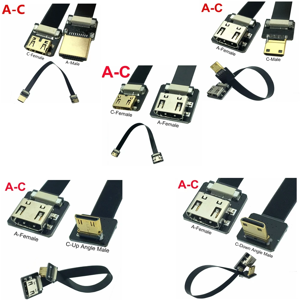 FPV антенна кабель PTZ HDMI A-C стандартный гибкий 5 см-100 см | Электроника