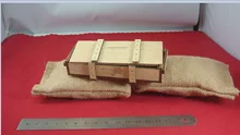 

New Arrival 1/6 WWII Series Special Forces Germany Weapon Box Long Bullet Box Pattern Wood Material For Doll Scene Component