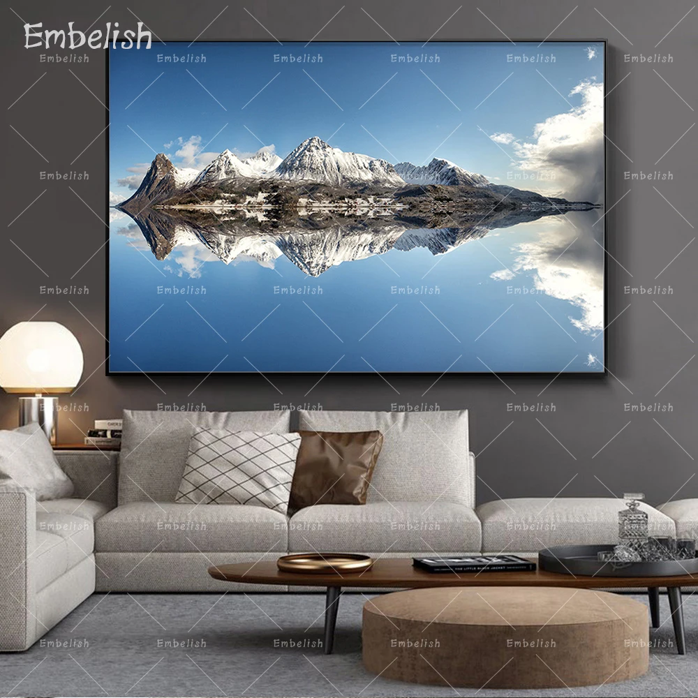Embelish 1 шт. новые пейзаж с изображением заснеженной горы современный Декор для