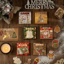 Autocollants séries waltz de noël, étiquette Scrapbooking, Scrapbooking, décoratif, pour journal intime, artisanat, papeterie, 40 pièces/lot