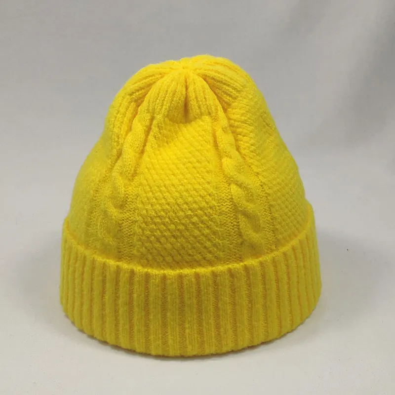 Hat Cable Winter Knit Cap Women Beanie 